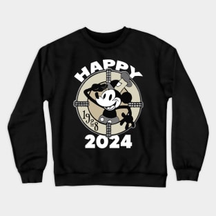 Steamboat Willie. Happy 2024 Crewneck Sweatshirt